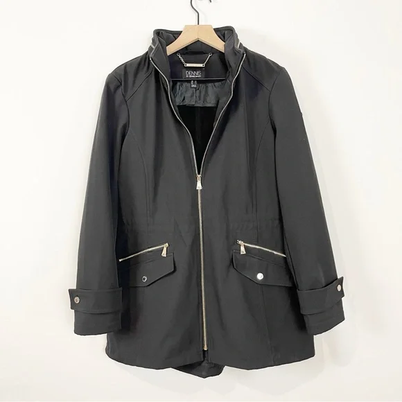 New Dennis Basso Water Resistant Bonded Jacket with Hidden Hood - Picture 6 of 15